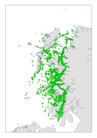 Visual sightings of harbour porpoises from Silurian, 2003-2010